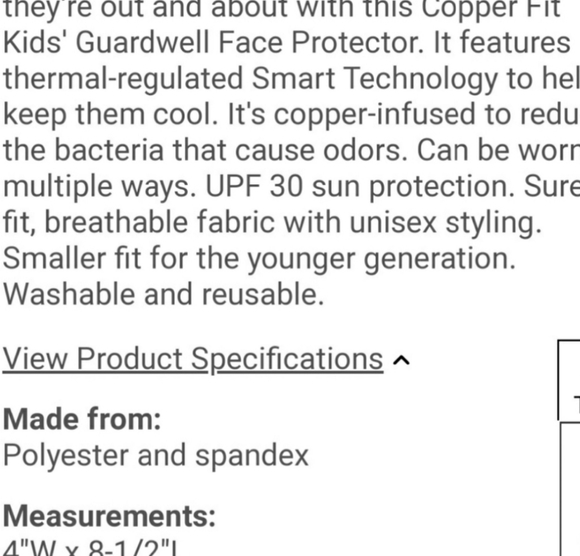 🆕️Cooper Fit Face Mask Protector - Picture 6 of 8